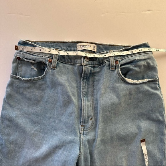 Abercrombie & Fitch Curve Love The Ankle Straight Ultra High Rise Jeans 31 12L - Picture 6 of 13